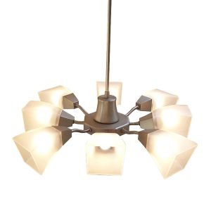 Chievo Pendant 8 Light G9 Satin Chrome/Frosted Glass