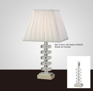 Dusit Crystal Table Lamp WITHOUT SHADE 1 Light E14 Silver Finish