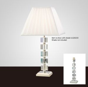 Alina Crystal Table Lamp WITHOUT SHADE 1 Light E27 Silver Finish