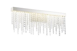 Bano Large Dimmable Wall Light 12W LED, 4000K, lm, Polished Chrome / Crystal Chain, 3yrs Warranty