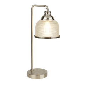 1351-1SS Bistro II, 1 Light Satin Silver Table Lamp With In-Line Switch