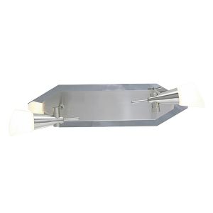 Diama Rectangular Flush G9 2 Light G9 Nickel/Polished Chrome/Opal Glass