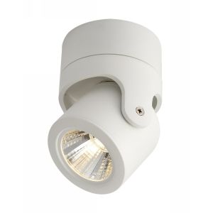 Eda 10, 10W, 250mA, White Surface Mounted Adj. Spotlight, 90° Tilt, 358° Rot., Warm White 2700K, 800lm, IP20, 12°, Driver INC., Driver, 5yrs Warranty