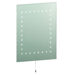  Mareh Bathroom Mirror Mirrored Glass/Silver Paint Finish