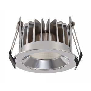 Beck 10 C, 10W, 250mA, Chrome LED Recessed Downlight, Cut Out 70mm, 780lm, 24° Deg, 2700K, IP44, DRIVER NOT INC., 5yrs Warranty