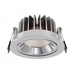 Beck A 10 C, 10W, 250mA, Chrome LED Recessed Adj. Downlight, Cut Out 83mm, 780lm, 36° Deg, 2700K, IP44, DRIVER NOT INC., 5yrs Warranty