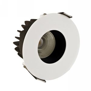 Boro 10, 10W Recessed Pin Hole Adjustable Spotlight, White/Black, C/Out:83mm, 250mA, 2700K, 650lm, Cree COB, CRI 90+, 24°, DRIVER EXC., 5yrs Warranty