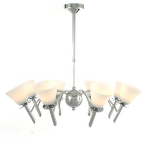 Kristina 64cm Pendant 8 Light G9 Polished Chrome/Opal Glass