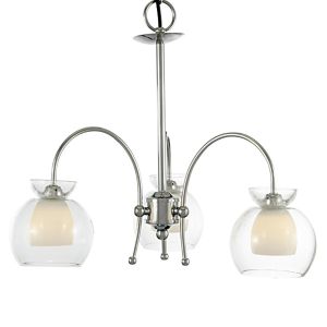 Malvina 36cm Pendant/Semi Flush 3 Light G9 Polished Chrome/Clear Glass