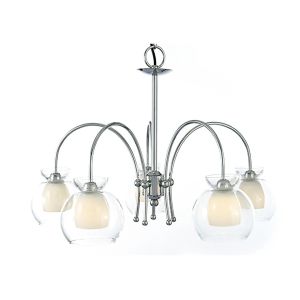 Malvina 64cm Pendant/Semi Flush 5 Light G9 Polished Chrome/Clear Glass