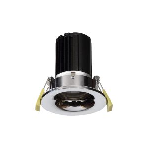 Bruve 10 Powered by Tridonic 10W 688lm 2700K 12°, Polished Chrome IP65 Fixed Recessed round Downlight, NO DRIVER REQUIRED, 5yrs Warranty