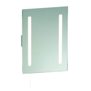 Glimpse Bathroom Mirror Mirrored Glass/Silver Paint Finish