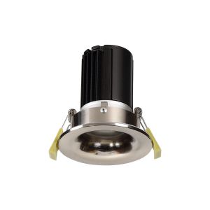 Bruve 10 Dimmable Tridonic 10W 719lm 4000K 24°, Satin Nickel IP65 Fixed Recessed round Downlight, NO DRIVER REQUIRED, 5yrs Warranty