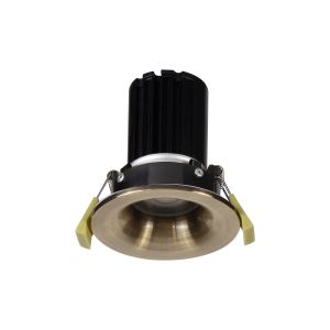 Bruve 10 Powered by Tridonic 10W 632lm 2700K 24°, Antique Brass IP65 Fixed Recessed round Downlight, NO DRIVER REQUIRED, 5yrs Warranty
