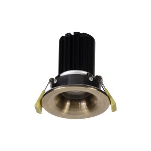 Bruve 10 Dimmable Tridonic 10W 719lm 4000K 24°, Antique Brass IP65 Fixed Recessed round Downlight, NO DRIVER REQUIRED, 5yrs Warranty