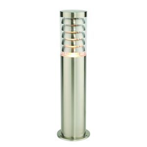Tango Single Outdoor Pedestal Brushed Stainless Steel/Clear Finish