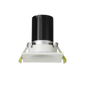 Bruve 10 Dimmable Tridonic 10W 688lm 2700K 12°, Matt White IP65 Fixed Recessed Square Downlight, NO DRIVER REQUIRED, 5yrs Warranty