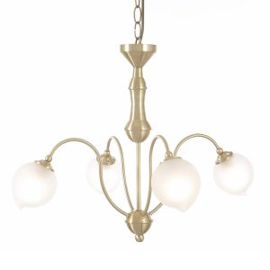 Bastia 49cm Pendant 4 Light G9 Satin Gold