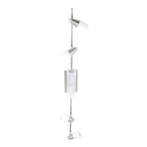 Anna On Linear Bar 6 Light G9 Satin Chrome/Opal & Frosted Glass