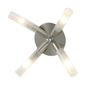 Sona 10cm Ceiling 4 Light G9 Satin Chrome/Frosted Glass