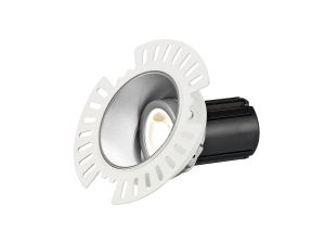 Basy A 10 Powered by Tridonic 10W 688lm 2700K 12°, Silver IP20 Adjustable Recessed Trimless Spotlight , NO DRIVER REQUIRED, 5yrs Warranty