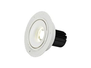 Bolor T 10 Dimmable Tridonic 10W 632lm 2700K 24°, White/White IP20 Trimless Fixed Recessed Spotlight , NO DRIVER REQUIRED, 5yrs Warranty
