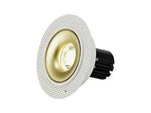 Bolor T 10 Dimmable Tridonic 10W 719lm 4000K 24°, White/Gold IP20 Trimless Fixed Recessed Spotlight , NO DRIVER REQUIRED, 5yrs Warranty