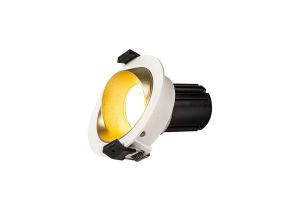 Bonia 10 Dimmable Tridonic 10W 719lm 4000K 36°, White/Gold 27° Angled Round Downlight , NO DRIVER REQUIRED, 5yrs Warranty