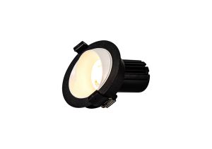 Bonia 10 Dimmable Tridonic 10W 676lm 3000K 36°, Black/White 27° Angled Round Downlight , NO DRIVER REQUIRED, 5yrs Warranty