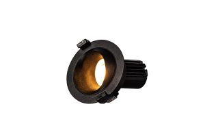 Bonia 10 Dimmable Tridonic 10W 676lm 3000K 36°, Black/Black 27° Angled Round Downlight , NO DRIVER REQUIRED, 5yrs Warranty
