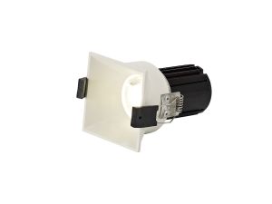 Biox 10 Dimmable Tridonic 10W 631lm 2700K 36°, White IP20 Square Fixed Recessed Spotlight , NO DRIVER REQUIRED, 5yrs Warranty