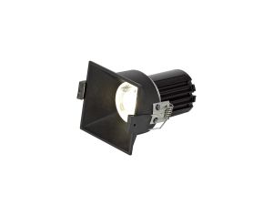 Biox 10 Dimmable Tridonic 10W 676lm 3000K 36°, Black IP20 Square Fixed Recessed Spotlight , NO DRIVER REQUIRED, 5yrs Warranty