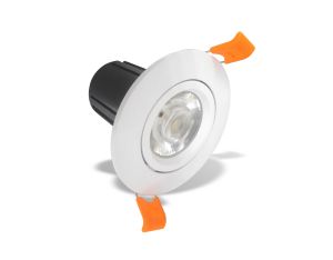 Broma 10 Powered by Tridonic 10W 632lm 2700K 24°, White IP20 Round Adjustable Recessed Spotlight , NO DRIVER REQUIRED, 5yrs Warranty