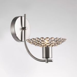 Ellen Wall Lamp 1 Light G9 Satin Nickel/Crystal