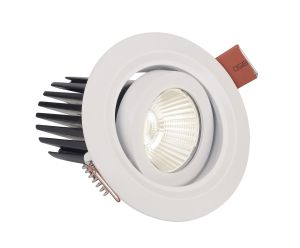 Bama R 10 Powered by Tridonic 10W 632lm 2700K 24°, White IP20 Adjustable Round Recessed Spotlight , NO DRIVER REQUIRED, 5yrs Warranty