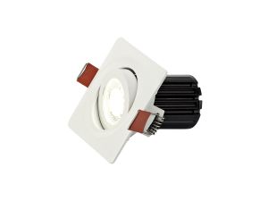 Bama S 10 Dimmable Tridonic 10W 676lm 3000K 36°, White IP20 Adjustable Square Recessed Spotlight , NO DRIVER REQUIRED, 5yrs Warranty
