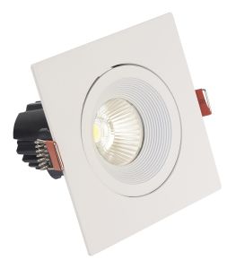 Blat 10 Powered by Tridonic 10W 688lm 2700K 12°, White IP20 Adjustable Square Recessed Spotlight , NO DRIVER REQUIRED, 5yrs Warranty