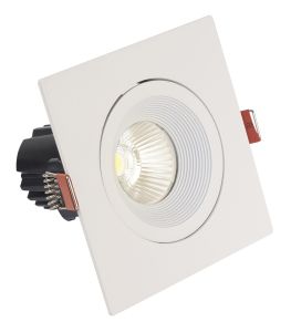 Blat 10 Dimmable Tridonic 10W 676lm 3000K 36°, White IP20 Adjustable Square Recessed Spotlight , NO DRIVER REQUIRED, 5yrs Warranty