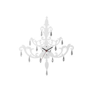 (DH) Infinity Chandlier Clock White/Crystal