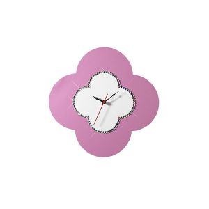 (DH) Infinity Flower Clock Pink/White