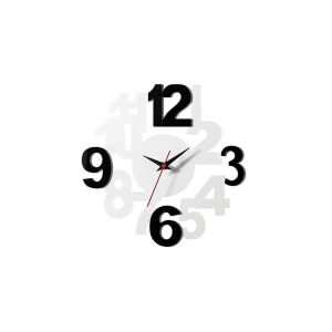 (DH) Infinity Numbers Clock Black/White