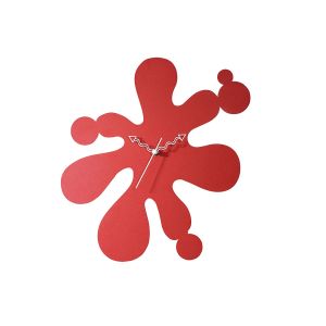 (DH) Infinity Splat Clock Red