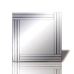 (DH) Estin Detailed Mirror 60cm x 60cm Ribbed (Can Only Be Shipped On A Pallet, Additional Charges May Apply.)