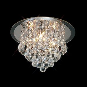 Atla Flush Ceiling 4 Light G9 Polished Chrome/Acrylic Trim/Crystal