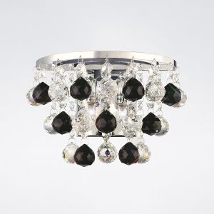 Atla Wall Lamp Switched 2 Light G9 Polished Chrome/Crystal/Supplied With 9 Additional Black Crystal Spheres