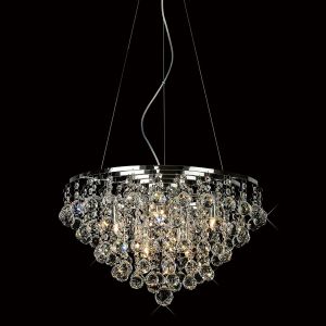 Atla 45cm Pendant 8 Light G9 Polished Chrome/Crystal