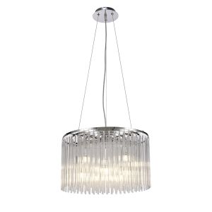 Zanthe 45cm Pendant Round 10 Light G9 Polished Chrome/Clear Glass