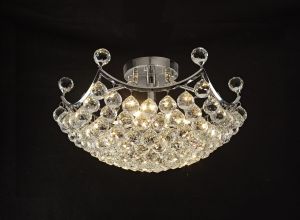 Cesto 53cm Ceiling 6 Light G9 Polished Chrome/Crystal