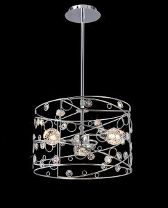 Sorrento 37cm Pendant Ball 3 Light G9 Polished Chrome/Crystal