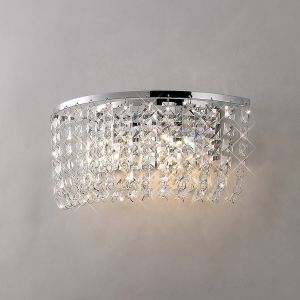 Cosmos Wall Lamp Switched 2 Light G9 Polished Chrome/Crystal